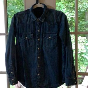 Lucky Brand  size S. Indigo jean shirt